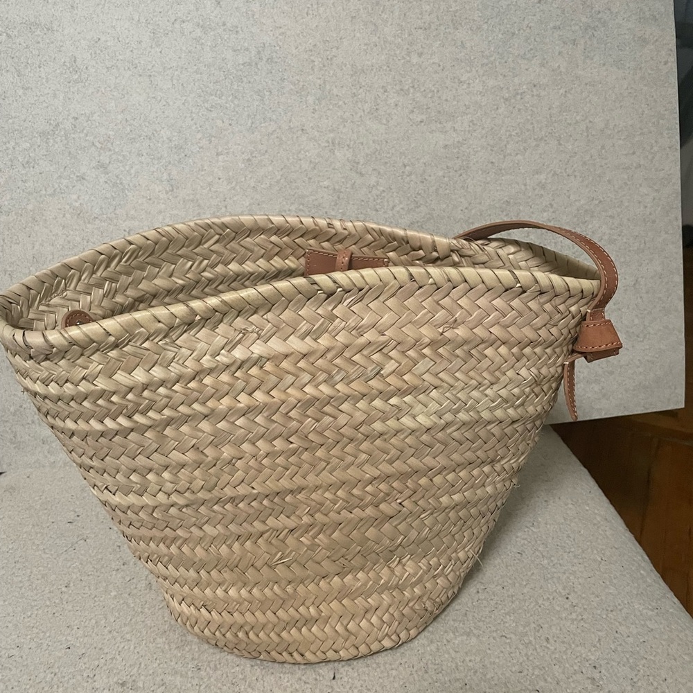 MANGO Straw Tote Bag